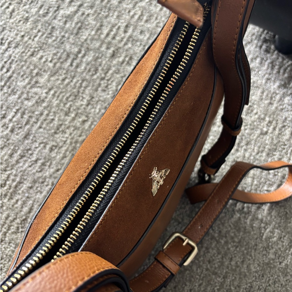Brown Original Leather Shoulder Bag - Brand new custom made. - Picture 5 of 9